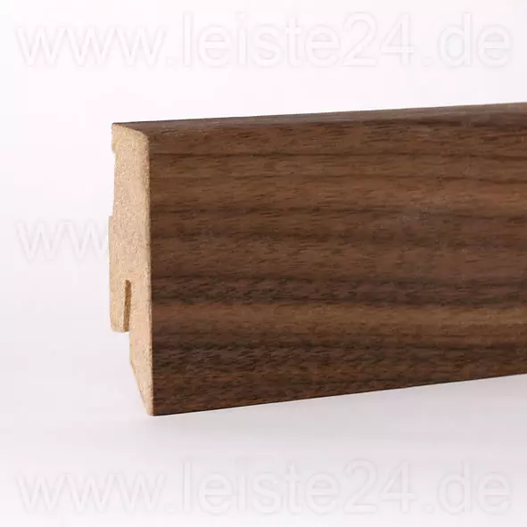 Furnier-Sockelleiste 60 mm Nussbaum geölt
