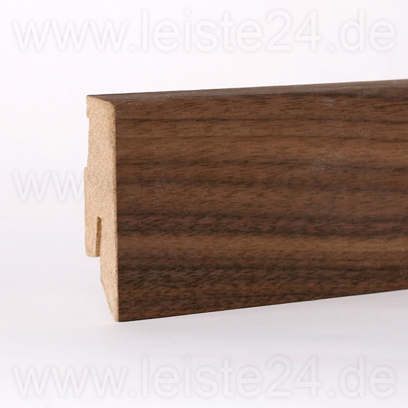 Plinthe placage en bois véritable noyer huilé