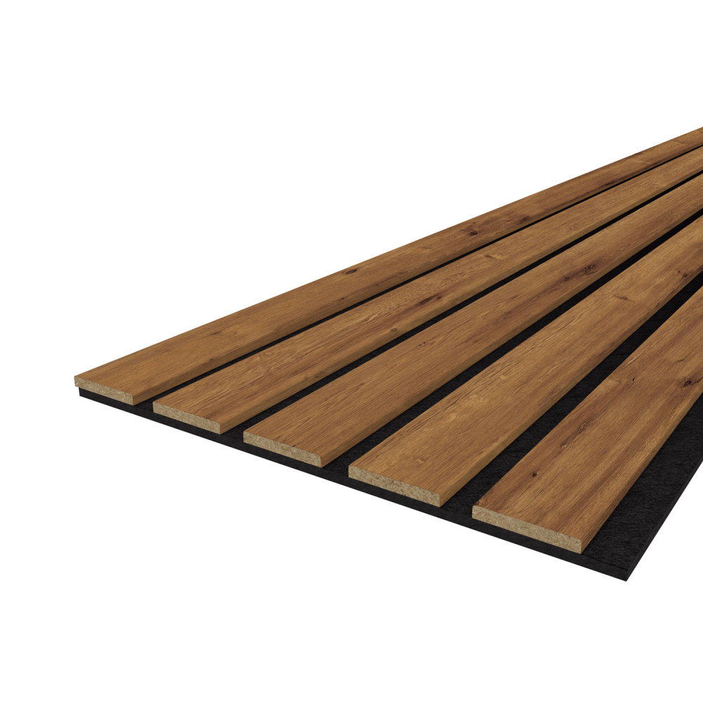 Muster LX - Eiche rustikal - Akustikfilz Schwarz