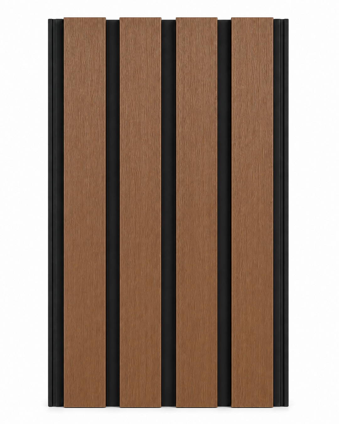 Panel de pared para exteriores de WPC - Marrón