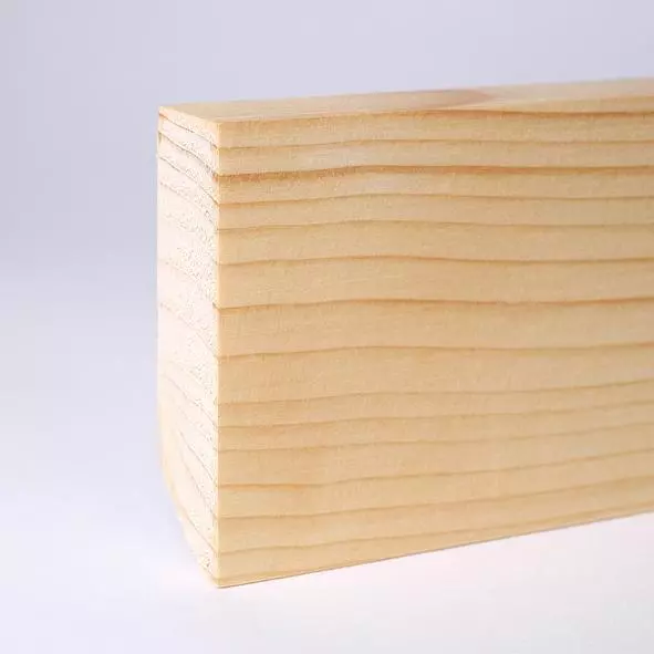 Vierkant Massivholz-Sockelleiste 80mm - Kiefer geölt