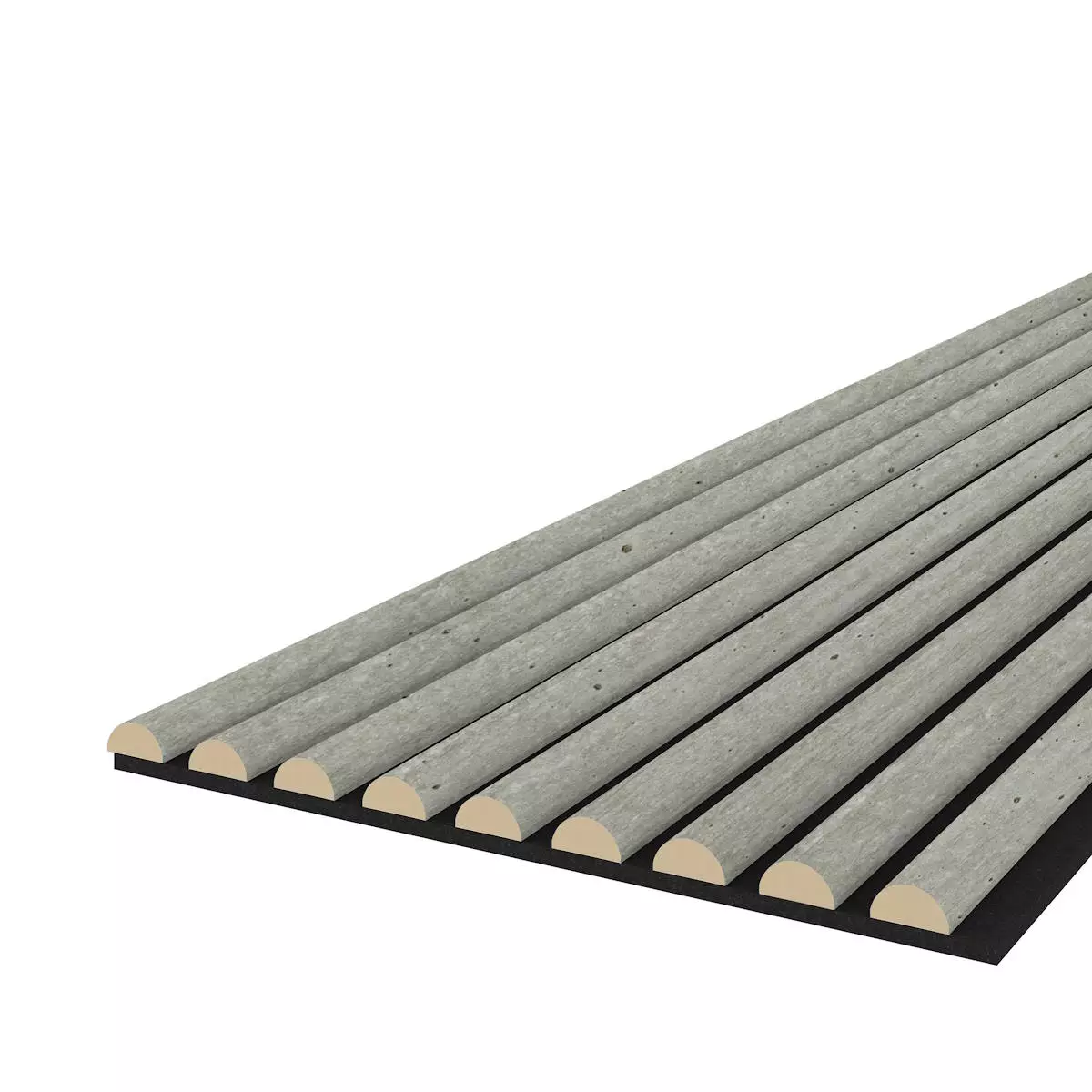 Akustikpaneel WAVE - Filzfarbe Schwarz 2600x400mm - verschiedene Farben