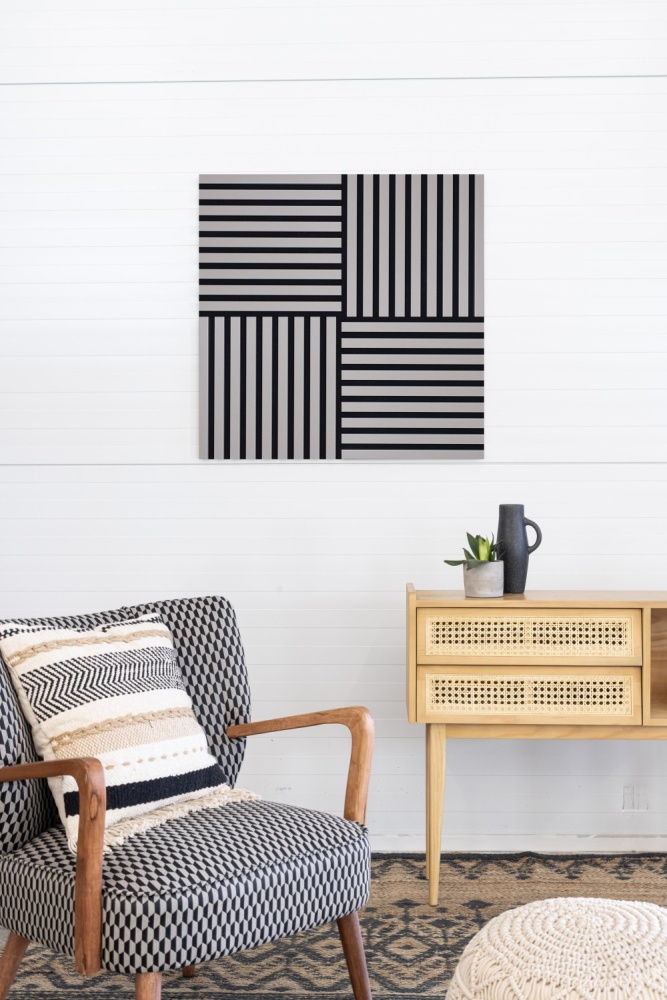 Acoustic+ Akustikpaneel Sandgrau 400 x 400 mm - Akustikfilz Schwarz