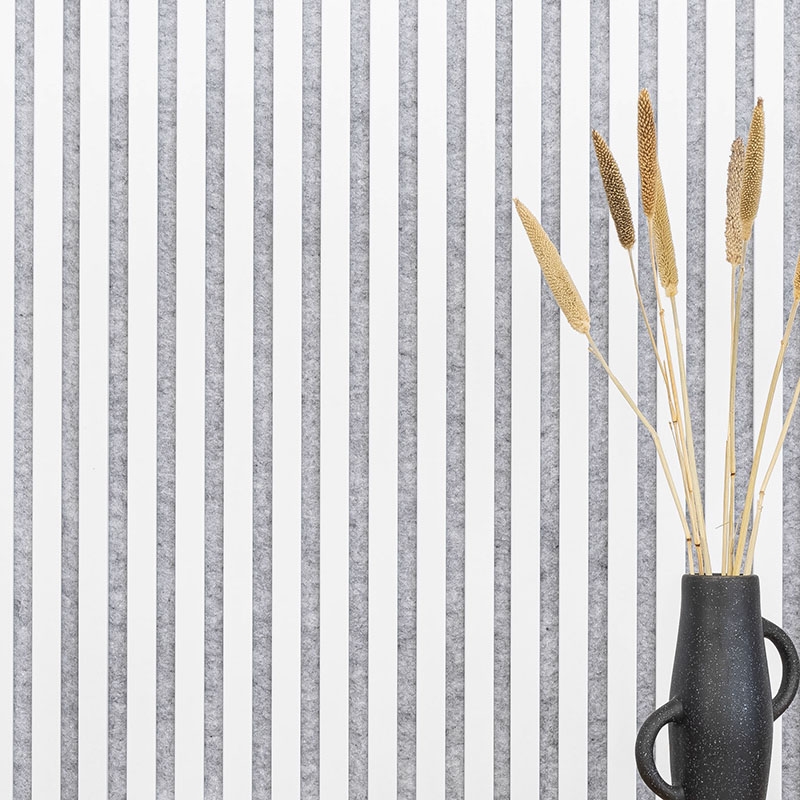 Acoustic+ Akustikpaneel Weiß 800 x 400 mm - Akustikfilz Grau