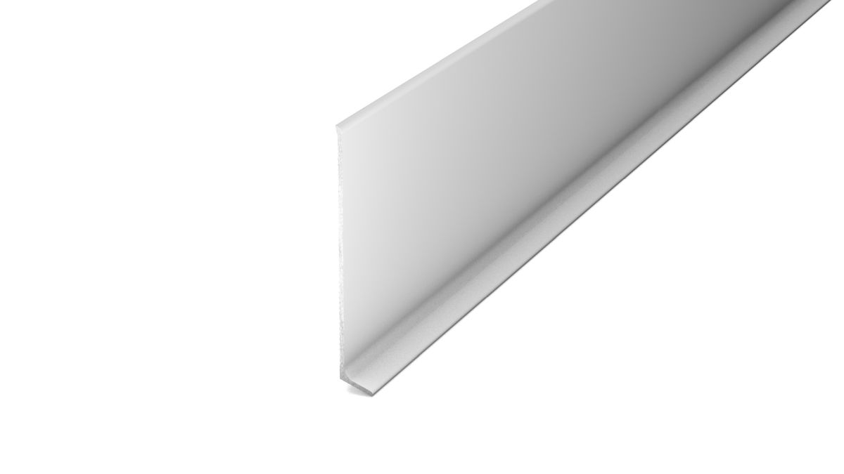 Prinz aluminio-rodapié 11 x 80 mm - N.º 373 - Plata - 400 cm