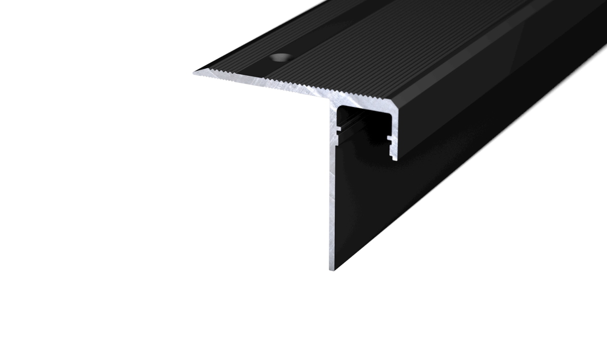 Profil LED nez de marche 218 noir - 2.50m