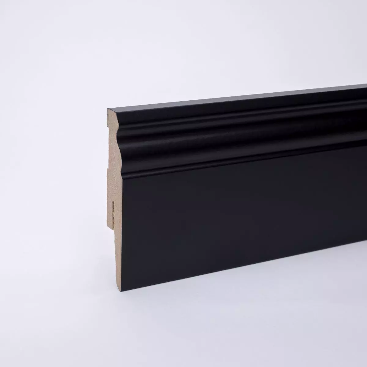 Sockelleiste Berliner Profil 80 mm MDF - Schwarz