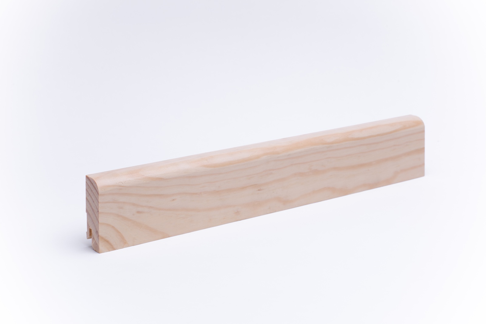 Rodapié de madera maciza redondeado 60 mm, pino lacado