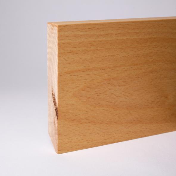 Plinthe en bois véritable carré 120mm hêtre huilé