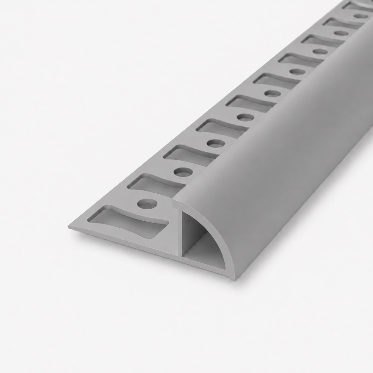 Profil quadrant fin angle en plastique 8 mm gris