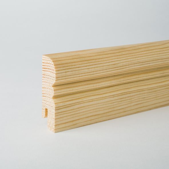 Rodapié de madera maciza Alt Reno perfil 60mm - pino crudo