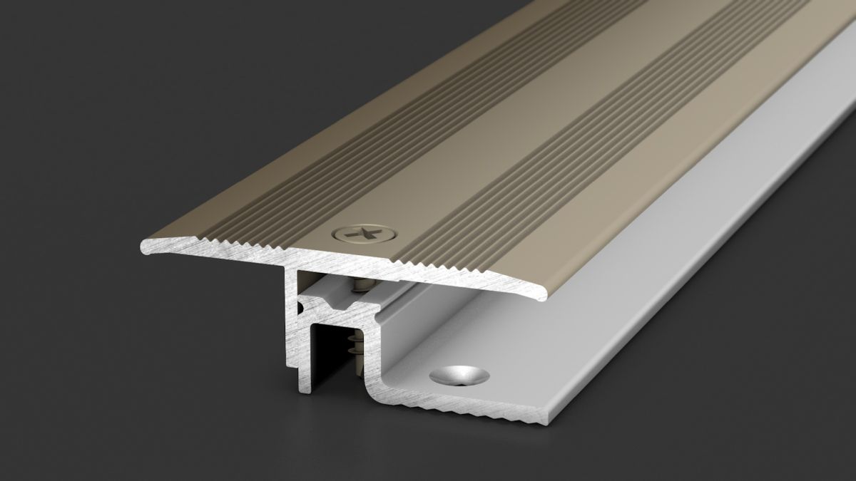 Prinz PS 400 profilé de transition 39 mm - N° 424 - Acier inoxydable mat - 100 cm