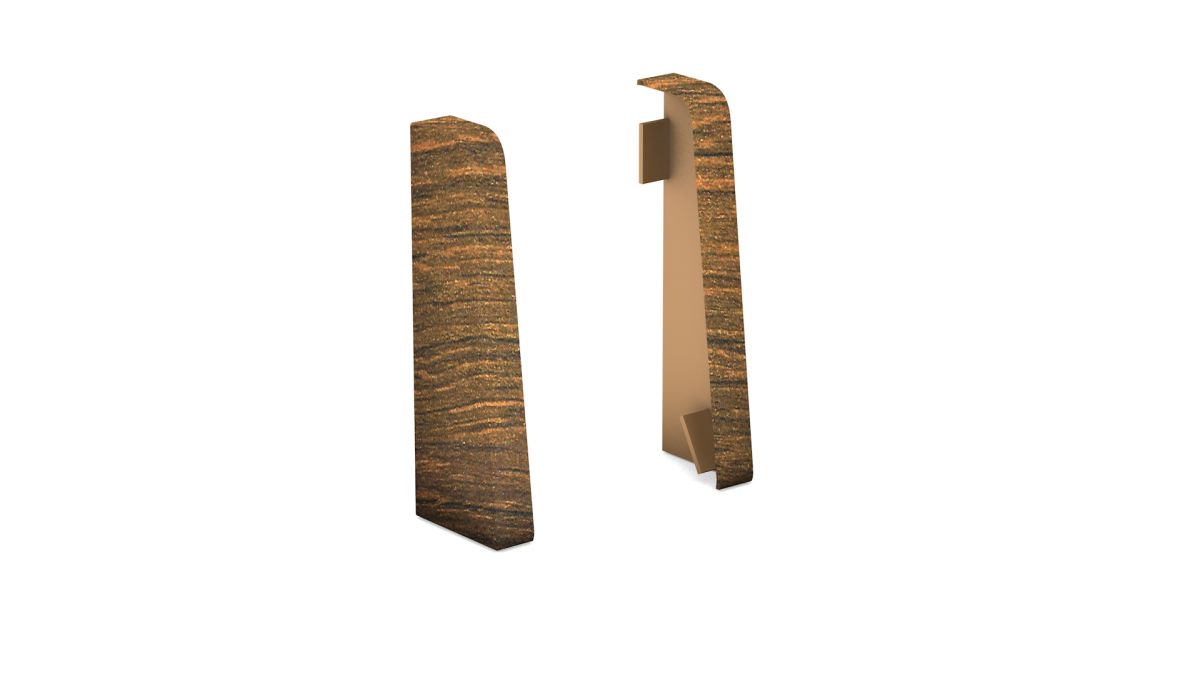 Prinz terminali per MDF-sockeleiste 18 x 58 mm n. 809. - Noce