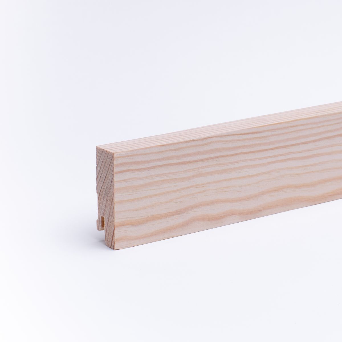 Rodapié de madera maciza cuadrangular 60 mm, pino crudo