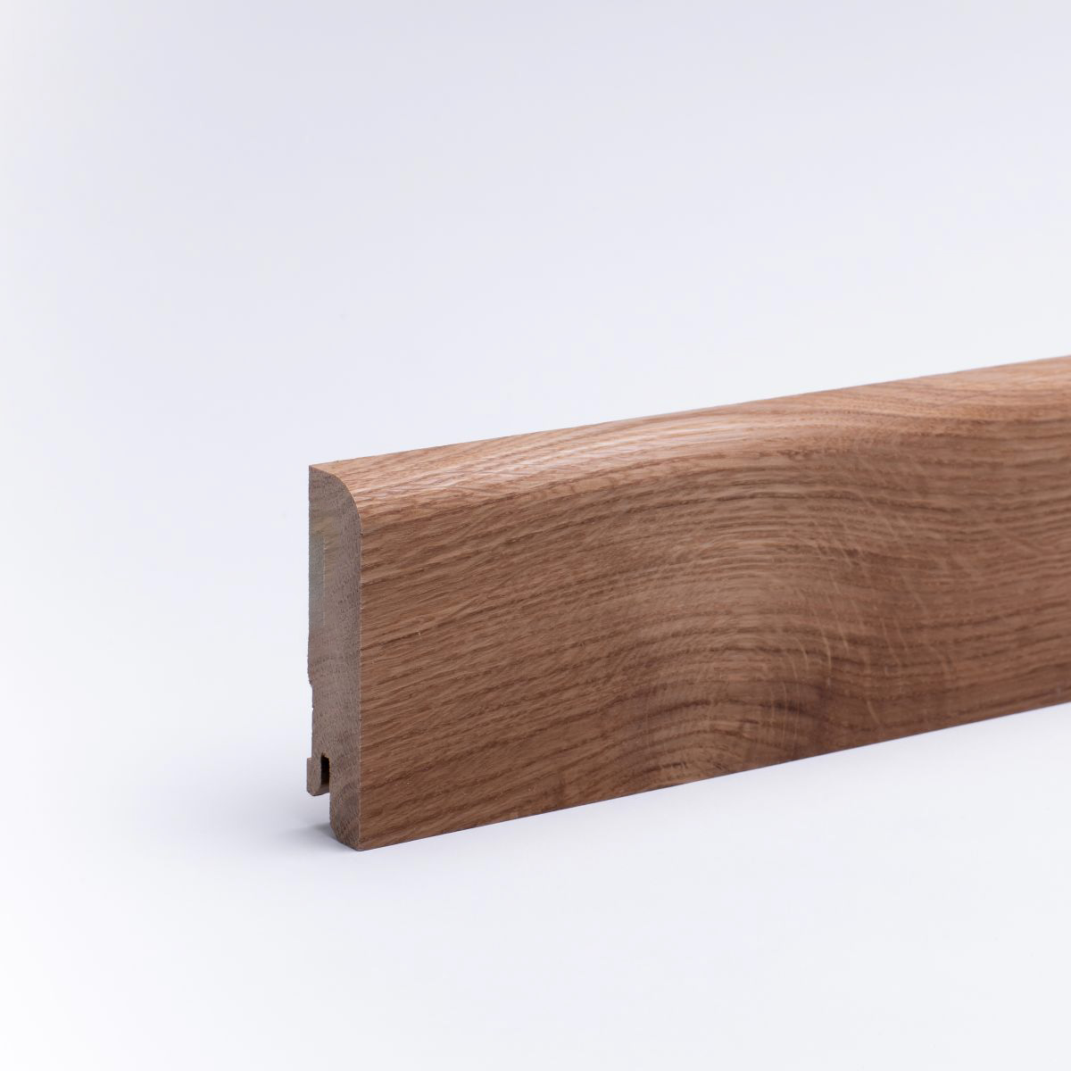 Plinthe en bois massif 80x16mm arrondie - chêne huilé