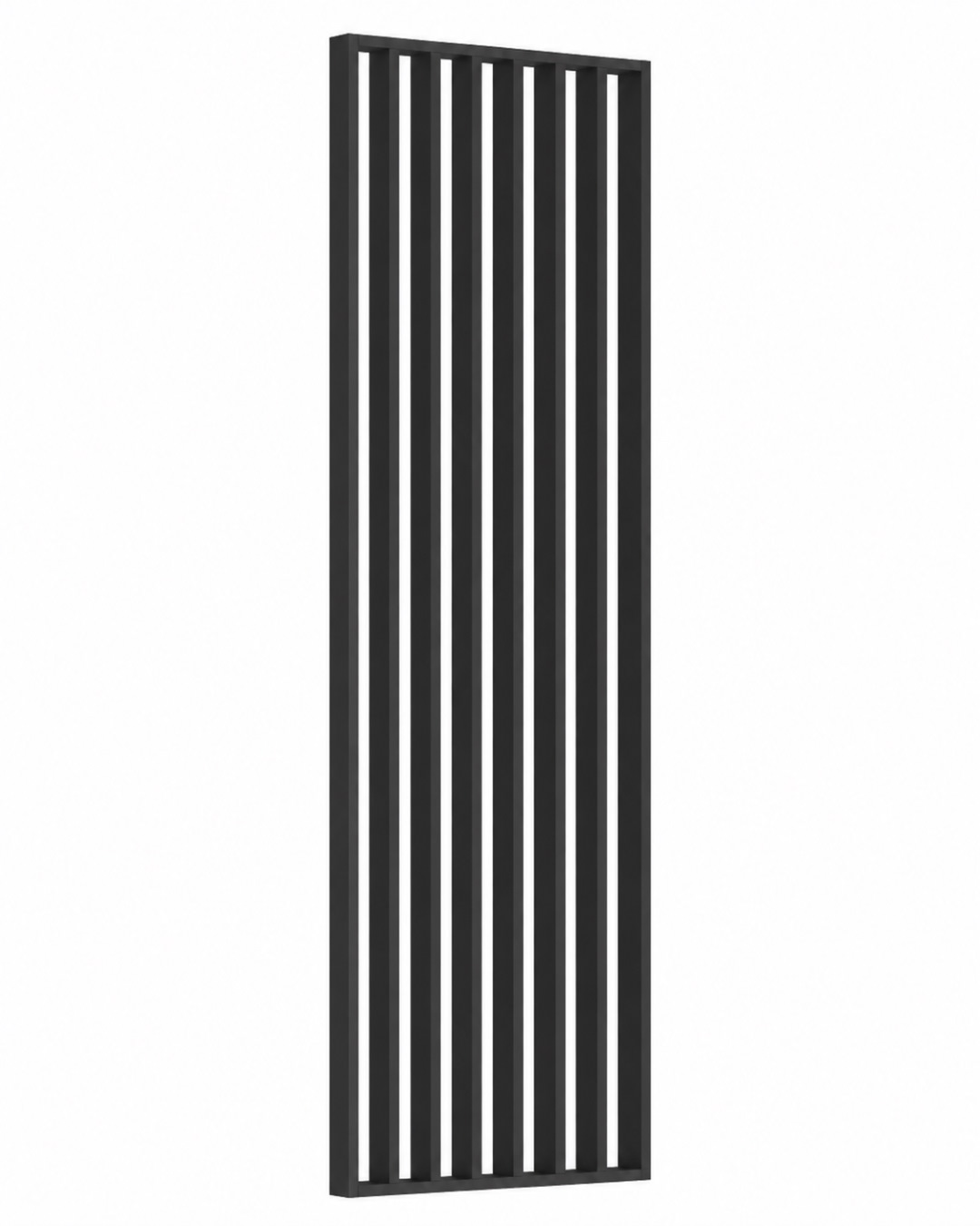 Separador de ambientes / pared de lamas 580 x 2750 x 65 mm negro