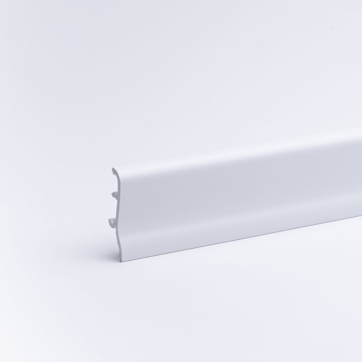 Plinthe Flex 48 mm  mousse plastique Blanc