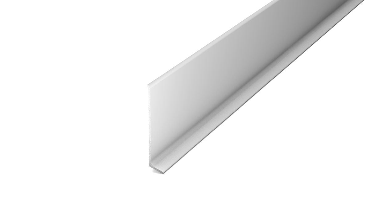 Prinz aluminio-rodapié 11 x 60 mm - N.º 372 - Plata - 400 cm