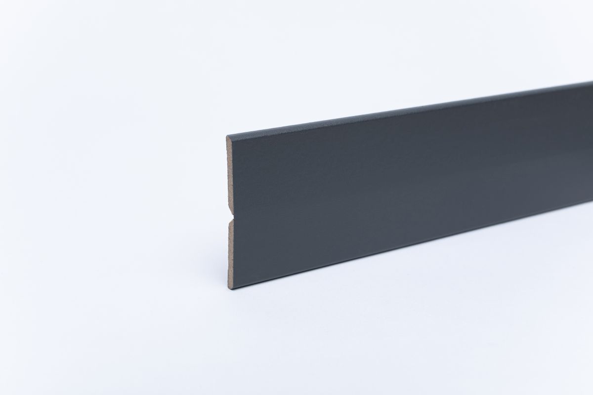 Knickleiste/Abschlusswinkel MDF Grau/Anthrazit 22 x 22 x 2600 mm