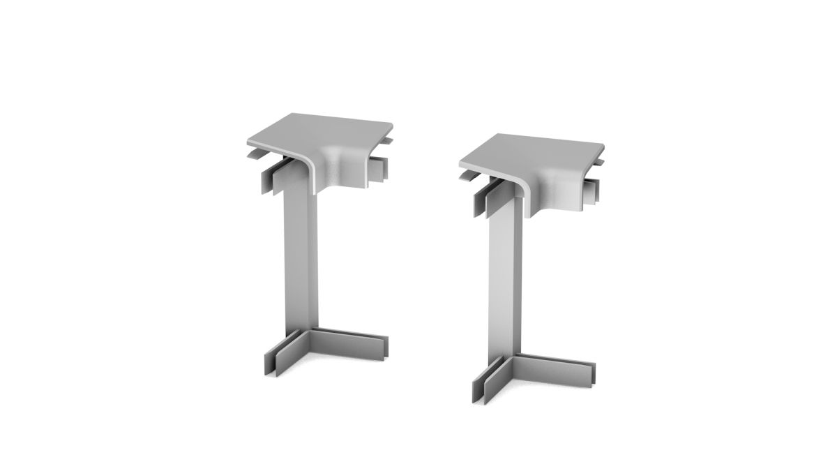 Prinz angles intérieurs - Plastique. pour teppich-einklebeleiste avec steg. - N° 810 - Gris argent