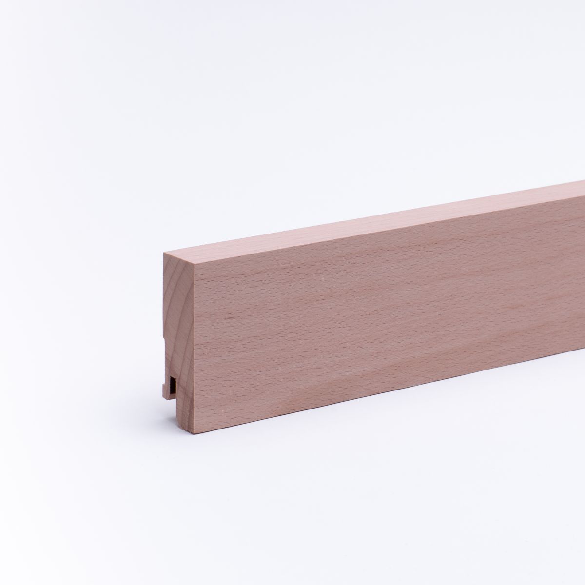 Plinthe en bois véritable carré 60 mm hêtre naturel