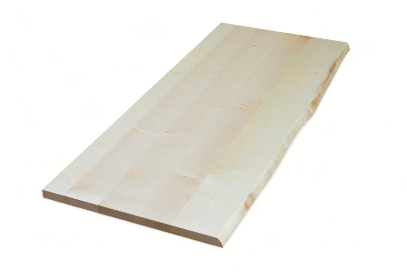 Planche d'érable 22 mm rustique bord d'arbre d'un côté - lamelles continues