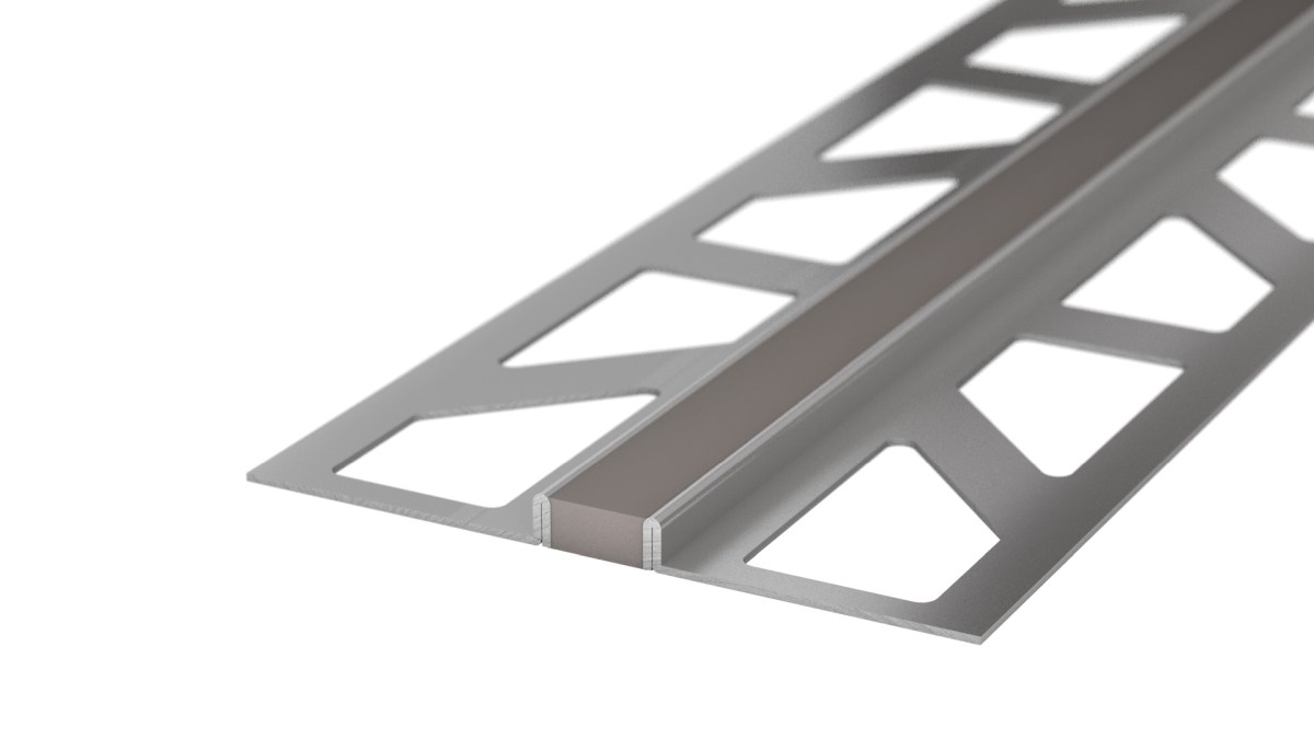 Joint de dilatation en acier inoxydable - joint EPDM - pour revêtement de 3mm - gris 3m