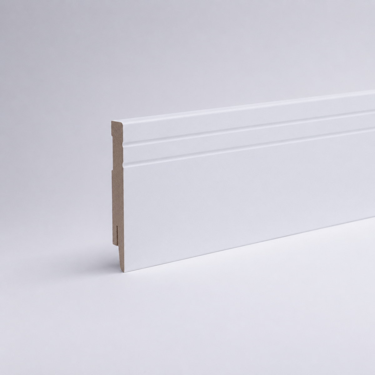 Rodapié Cottbusser perfil 100 mm MDF - blanco