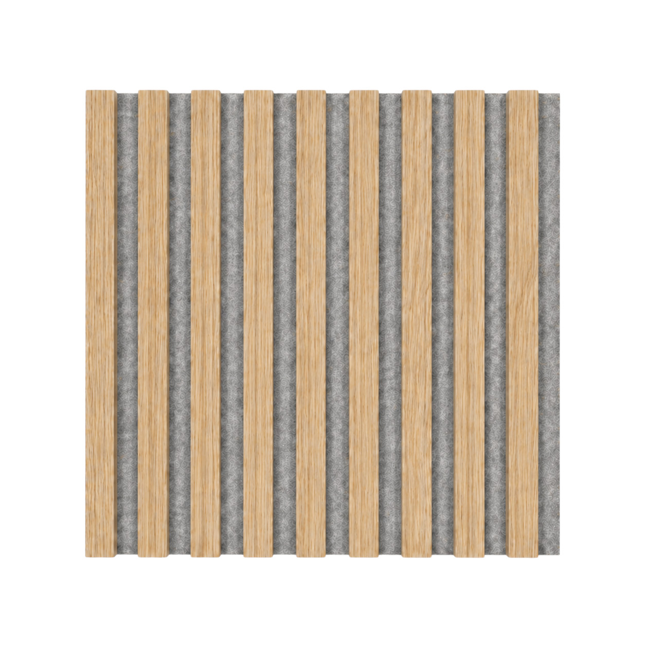 Panel acústico Acoustic+ Roble natural 400 x 400 mm - Fieltro acústico gris