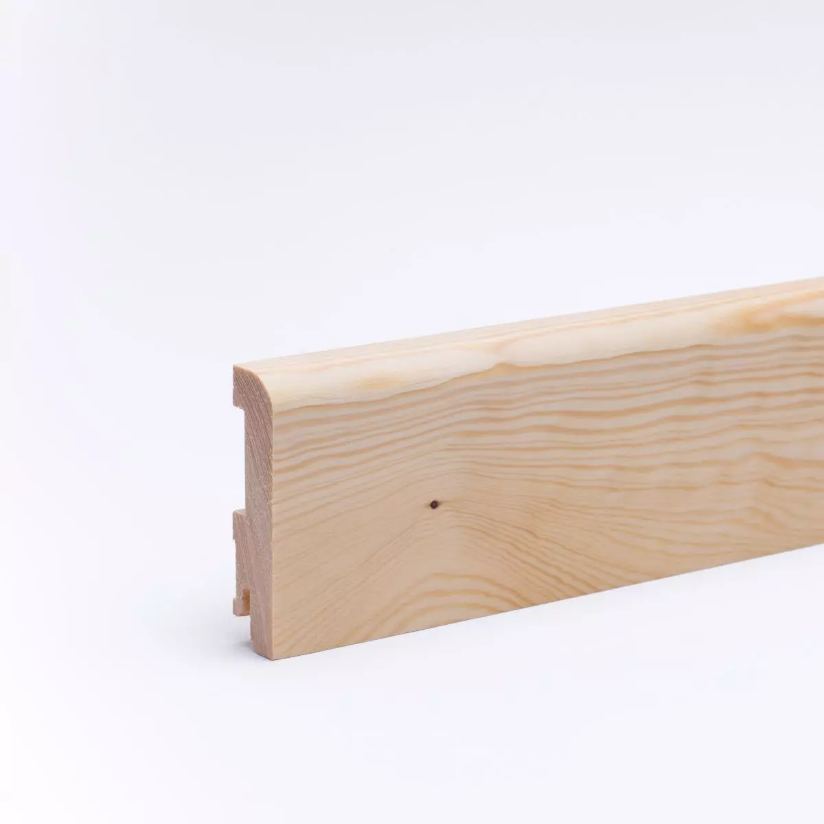 Massivholz-Sockelleiste abgerundet 80mm - Kiefer geölt