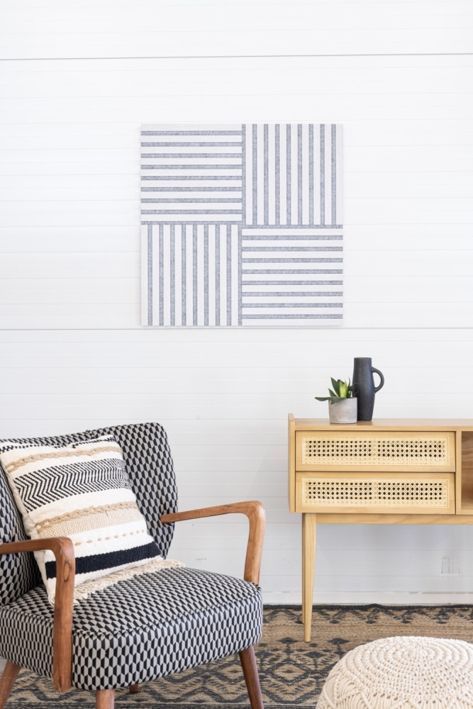 Acoustic+ Akustikpaneel Eiche Vintage 400 x 400 mm - Akustikfilz Grau