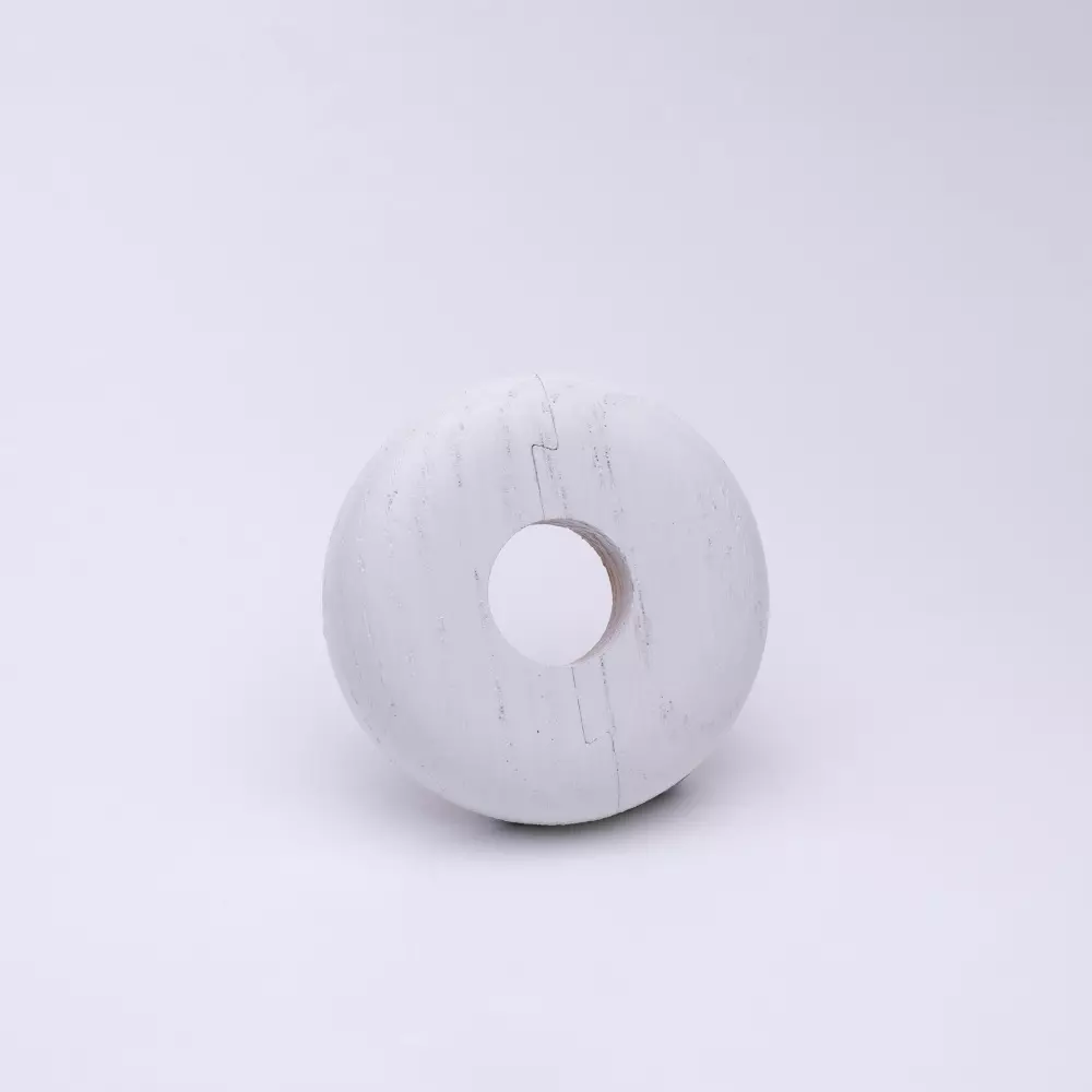 Echtholz-Heizkörperrosette Eiche, Weiß lackiert 22 mm