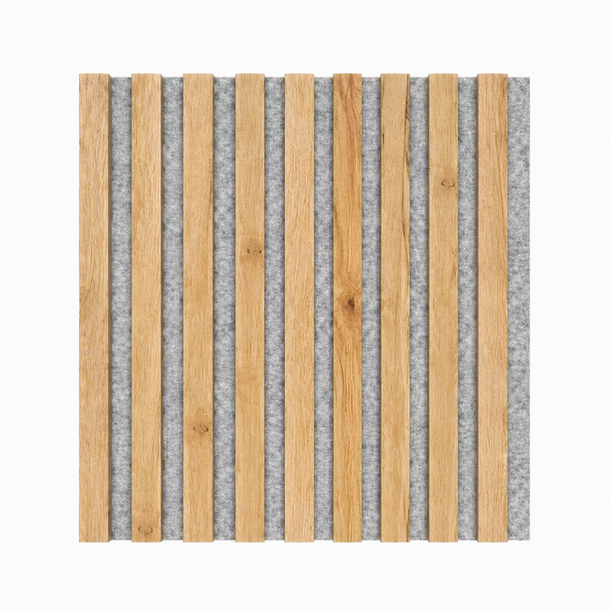 Panel acústico Acoustic+ Roble silvestre 400 x 400 mm - Fieltro acústico gris