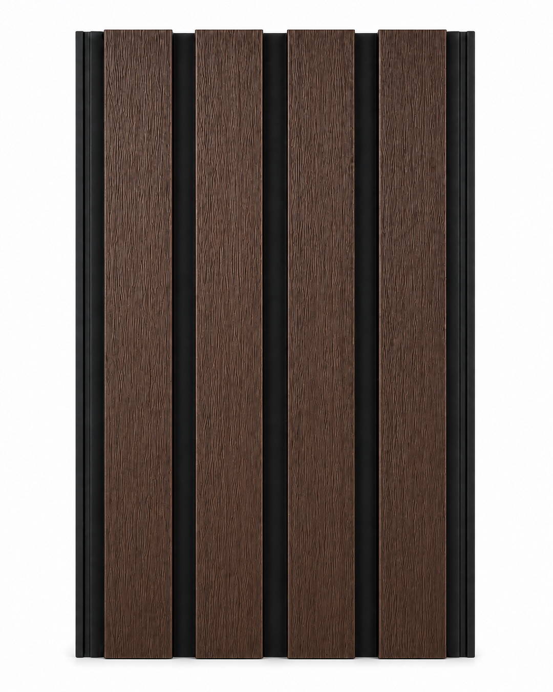 Panel de pared para exteriores de WPC - Marrón oscuro
