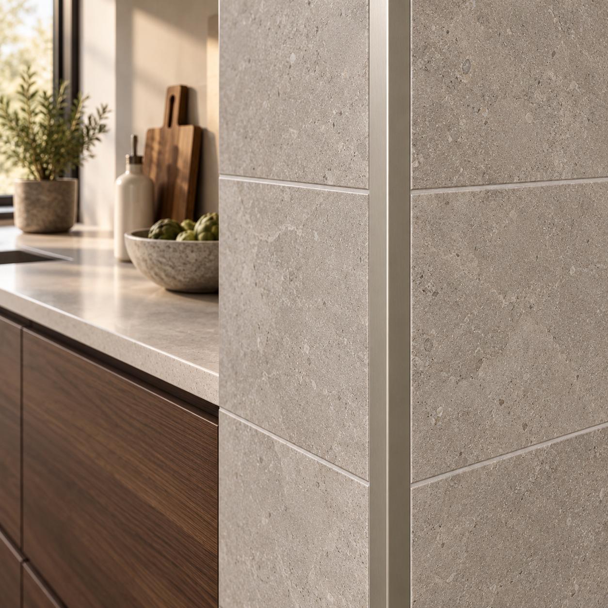 Profilo angolare in alluminio “tipo Q” 10 mm - Acciaio inox