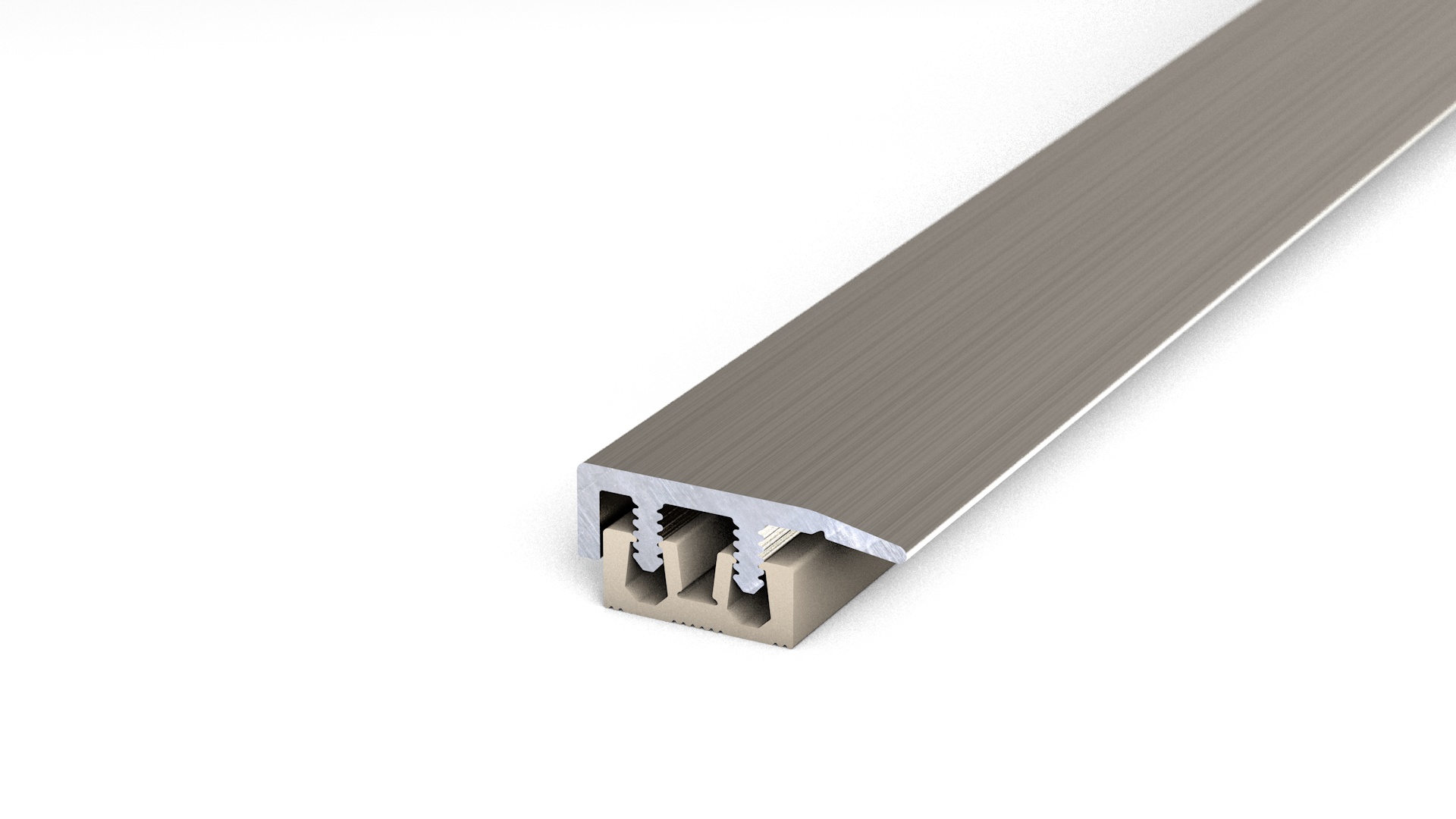 Prinz profi-design profilé de finition 21 mm - N° 333 - Acier inoxydable brossé - 200 cm