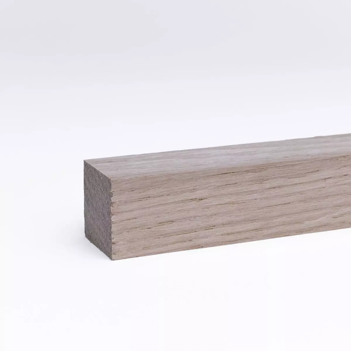 Massivholz Sockelleiste / Vierkantleiste 20 x 20 mm Eiche roh