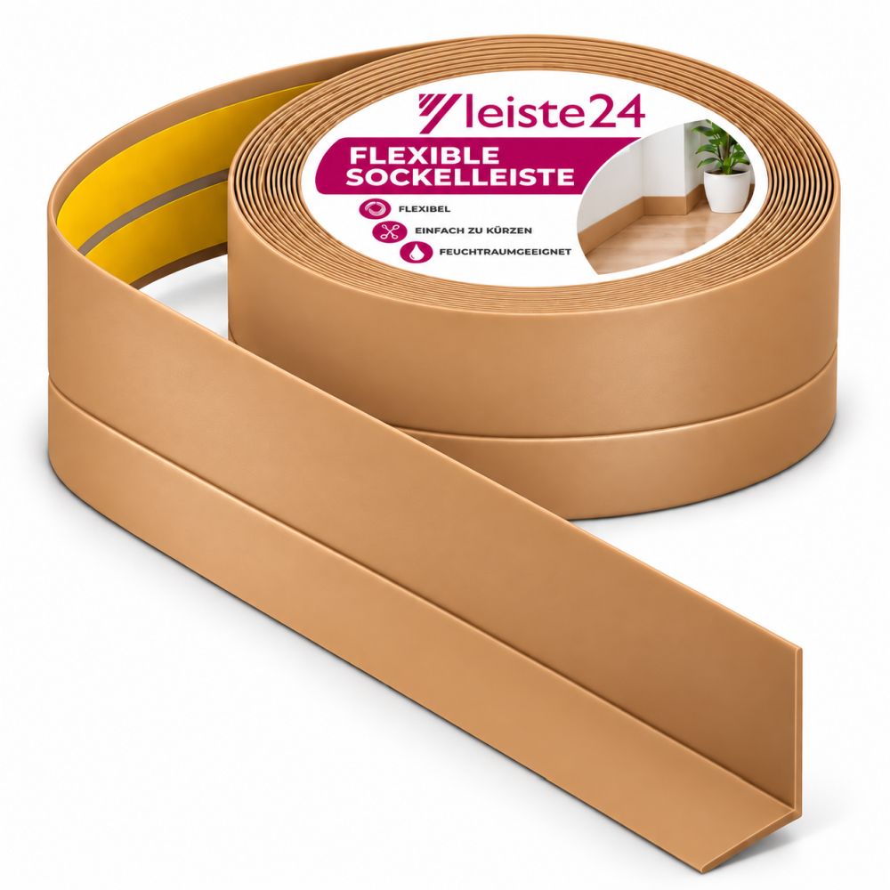 Plinthe souple brun clair 32 x 23mm
