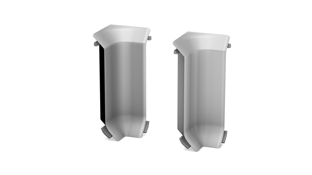 Prinz angles intérieurs - Plastique. pour hartschaum-plinthe 60 mm. - N° 811 - Argent