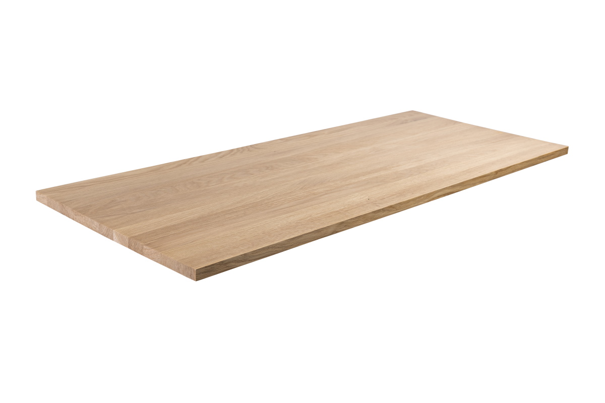 Plan de travail bois massif plateau chêne naturel 22 mm - lattes continues