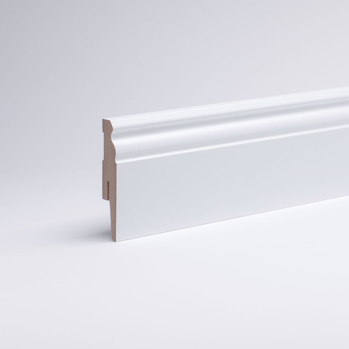 Sockelleiste Berliner Profil 80 mm MDF - Weiß