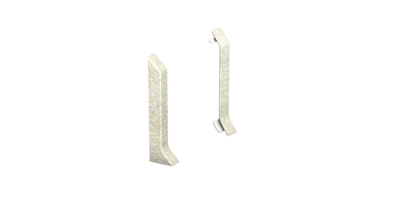 Prinz terminali - Plastica. per hartschaum-battiscopa 60 mm. - N. 811 - Cloudy beige