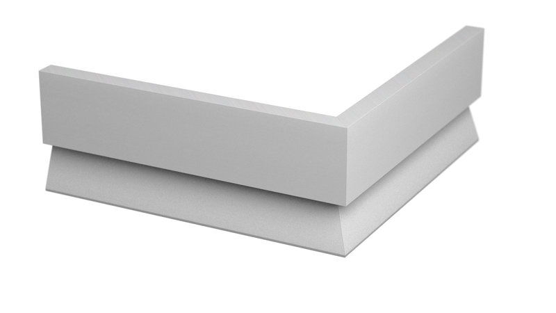 Prinz angle extérieur pour aluminium-plinthe 13 x 80 mm - N° 358 - Argent - 25 cm