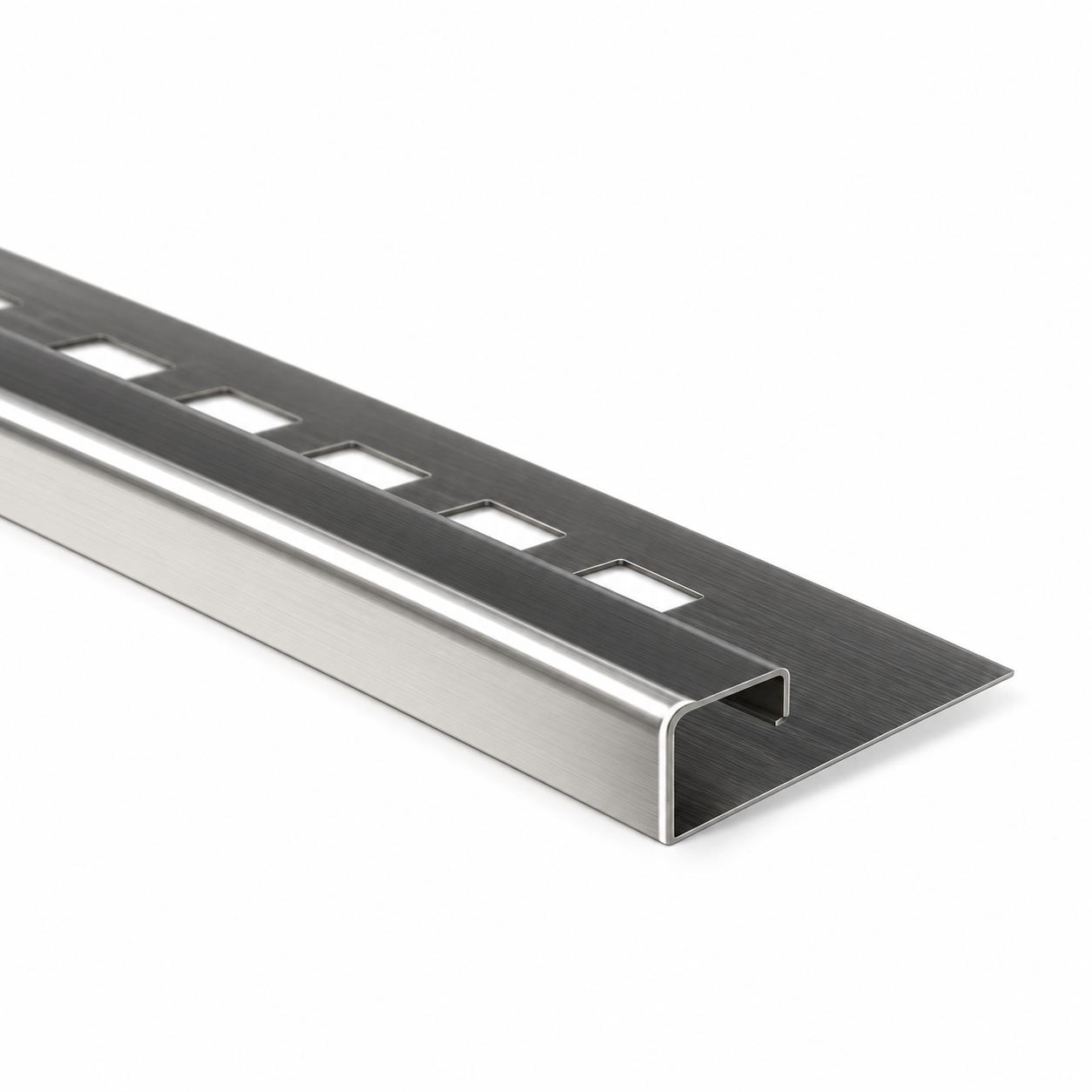 Perfil cuadrado de acero inoxidable «tipo Q» de 10 mm - Pulido