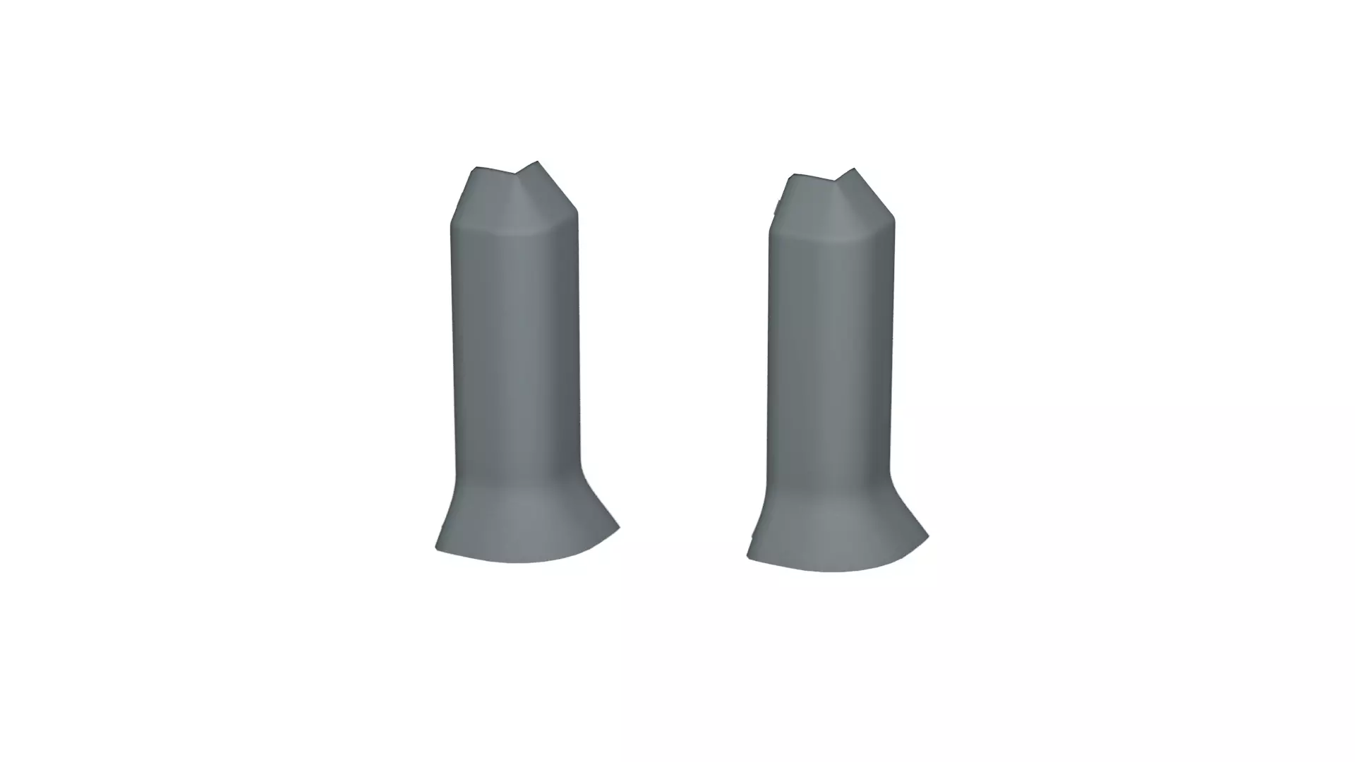 Außenecke für Hartschaum-Sockelleiste 811 Dunkelgrau