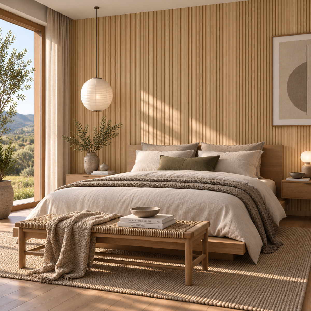 Panneau mural VERO Chêne naturel | Revêtement mural moderne en MDF 17 x 260 cm