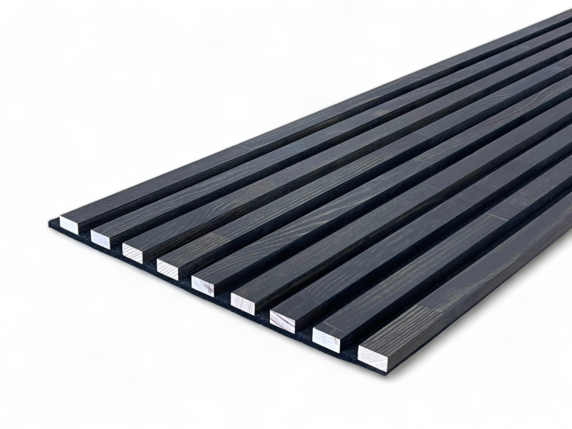 Échantillon de Panneau Acoustique Pin Massif - Midnight Black