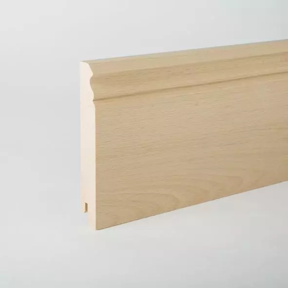 Sockelleiste Berliner Profil 100mm - Buche roh