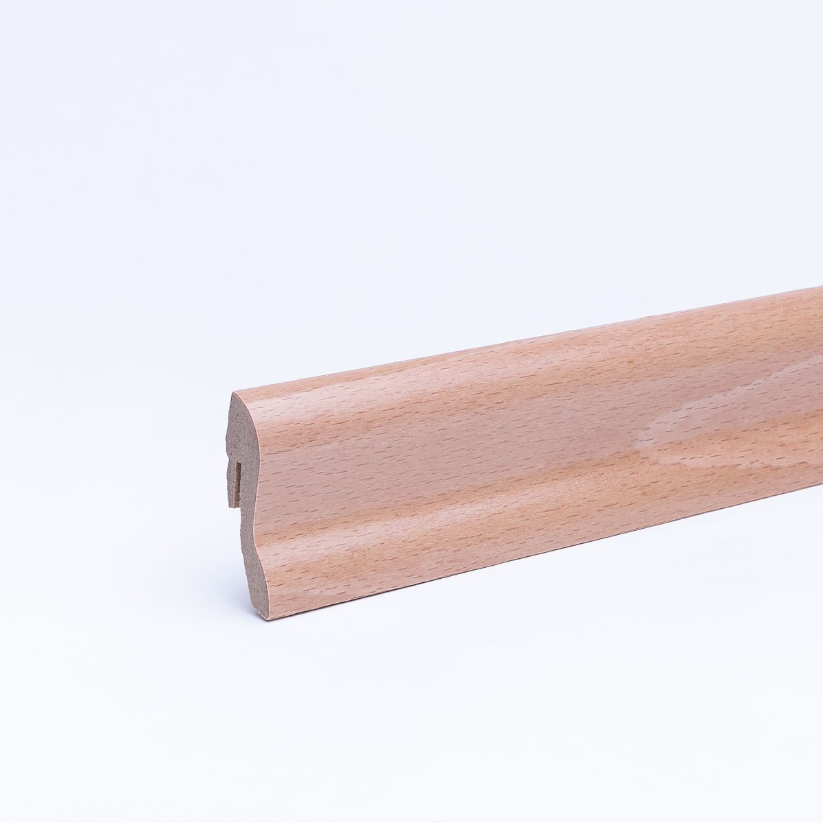 Plinthe plaquée 40 mm hêtre laqué