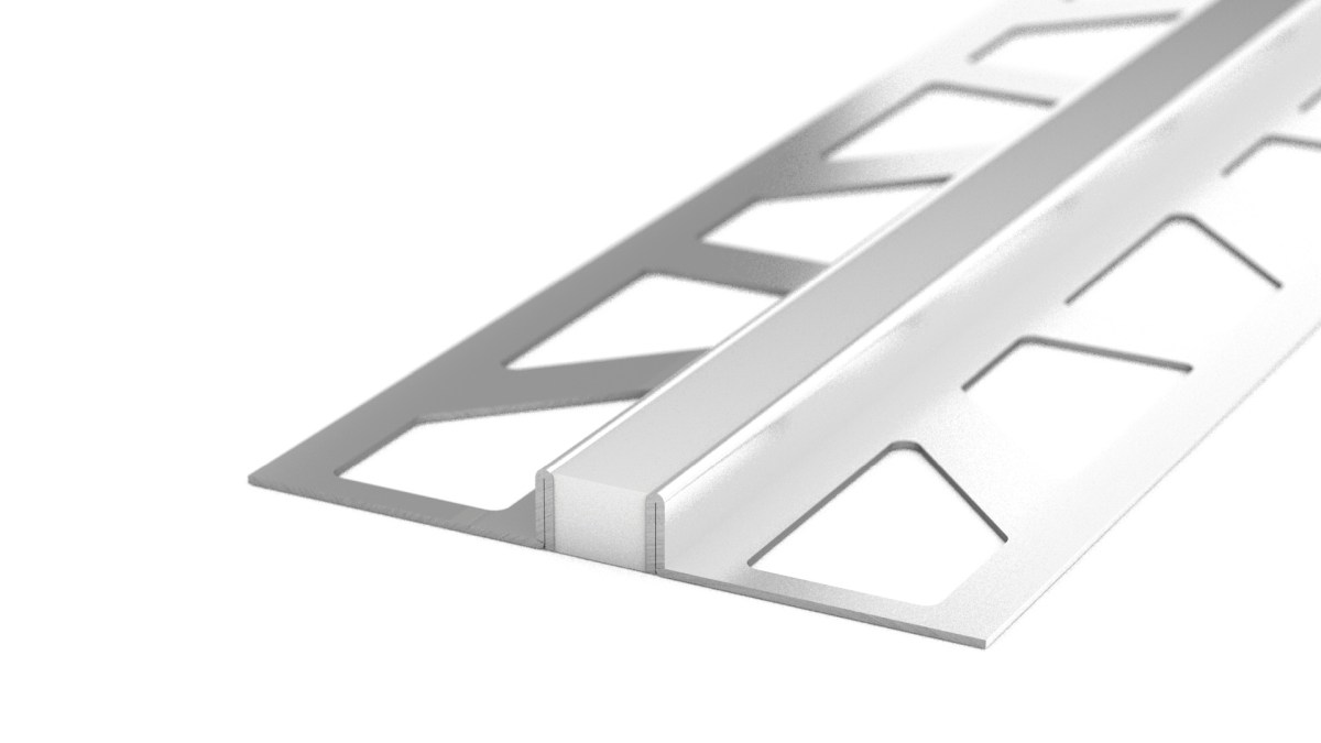 Joint de dilatation en acier inoxydable - joint en silicone - pour revêtements de 4,5mm - Gris argen